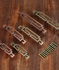 Set Of 5 Vintage Retro Style Kitchen Cabinet Door Handles And Drawer Pulls 177mm Length 6.97 Inches Antique Bronze Zinc Alloy