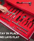 Tool Box Liner 16 Inch Wide By 18 Feet Long Heavy Duty Rubber Mat For Drawer Rolling Tool Chest Cabinet And Workbench Grippy Anti Slip Pad Keeps Tools From Sliding Scratching And Spills Red