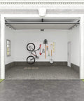 Heavy Duty PVC Slatwall Garage Organizer System 8 Ft By 4 Ft White Panels for a no-fuss 32 sq ft setup shown in installed view