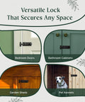 Solid As A Rock Heavy Duty Wrought Iron Slide Bolt Latch With Classic Ball Tip Handle Black Rust Resistant Finish For Secure Colonial Door Cabinet Hardware Pack used on bedroom doors, bathroom cabinets, garden sheds, and pet kennels.