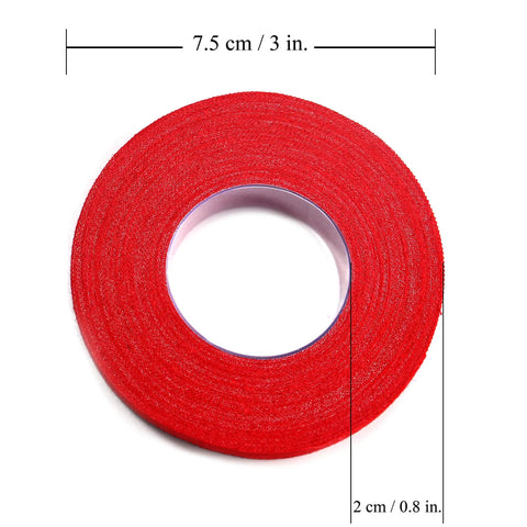 Must Have All In One Fencing Gear Kit For Foil Epee And Saber with red foil tape, 7.5 cm diameter, shown with measurements