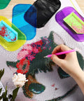 Six Piece Diamond Painting Anti Slip Sticky Mats Set In Six Colors For Keeping Tiny Diamonds In Place While You Craft 5.6 By 3.3 Inch Gel Pad Trays Universal Mount Holder For Adults Art Supplies