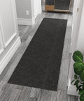 Durable Hallway Runner With Scraper Pile, Non Slip Rug Mat For Indoor And Outdoor Use in a high-traffic hallway setting.