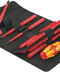 Kraftform Compact Turbo Screwdriver Set With 16 Pieces Pro Grade Mechanical Turbo Boost For Faster Screwdriving Without Battery open on black case