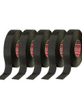 High Performance PET Cloth Automotive Wire Harness Tape Black 19mm x 25m, 5 rolls with heavy duty acrylic adhesive for heat protection