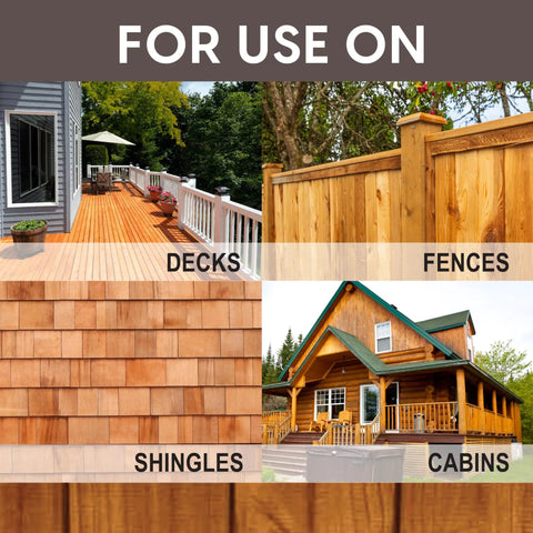 Image showing Top Shelf Dark Walnut Exterior Wood Stain and Sealer Turbo Spray System Oil Based for decks, fences, shingles, and cabins.