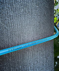 Quarter Inch X 100 Feet Reinforced Polyurethane Air Compressor Hose With 300 Psi Quick Connect Coupler And Plug Kit Blue on textured surface