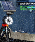 Motion Sensor Camping Lights With Sturdy Aluminum Case Outdoor Waterproof Security Spotlight installed in rain
