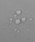 Close-up of Stall Fabric Shower Curtain Liner Waterproof And Machine Washable 48x72 Grey With Water Droplets on Surface