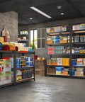 Heavy Duty Garage Shelving 5 Tier Metal Storage Unit 2400 Lbs Capacity Adjustable Shelves 72x36x16 Inch in garage setup