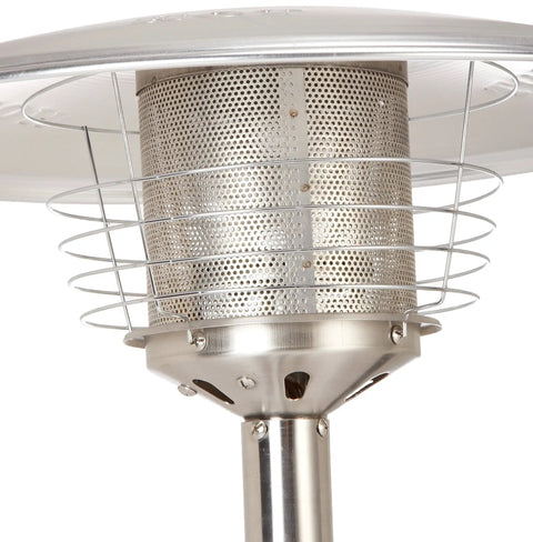 Top view of Portable Patio Tabletop Propane Heater 10000 BTU with Auto Shutoff Valve CSA Approved Stainless Steel Outdoor Heating