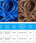 Grippy Rubber Coated Stainless Steel Threading Pins For Conveyor Belts 2.3mm Wire Diameter U2 U3 Compatible 100 Feet Long 30 M Reel High Friction No Slip To Prevent Belt Slippage And Deflection, blue and brown reels