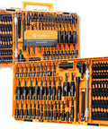 Beefy 86 Piece Magnetic Nut Driver Set And Impact Driver Bits with Quarter Inch Drive Sockets in orange case
