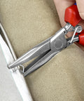 Pro Grade 7 Inch Hog Ring Upholstery Pliers for Automotive Seats and Trim Heavy Duty Tool used on fabric and cushion