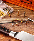 20 Sets Brass Bracket Bolts And Stainless Steel Bracket Bolts For Knife Making Handle Pins And Knife Screws 6 mm Head Diameter