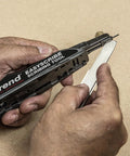 EasyScribe Scribing Tool for Accurate Layouts Across Carpentry, Joinery, Tiling, Kitchen Fitters, and Shop Fitters, black, in use