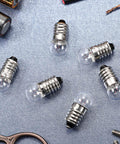 20 Pieces E10 Miniature Light Bulbs Replacement For DIY Circuits And Experiments 3.8V 0.3A Tiny Screw Base Lamps with Sockets