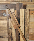 Reclaimed Pine Wood Planks Peel And Stick Shiplap Panels For Wall with Weathered Barn Wood Look, DIY installation