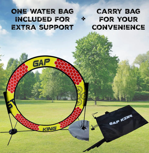 Drone Obstacle Course Kit For FPV Racing And Model Aircraft, Pro Race Hoop Set with water bag and carry bag on grassy field