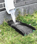 Rain Gutter Downspout Splash Block Extender With Ladder Downwards Design For Easy Install 16 Inch Fixable Downspout Extender For Rainwater Drainage Protect Foundation And Soil Erosion 8 PP Nails Included In Black installed and redirecting water