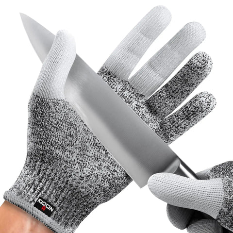 Three Finger Reinforced Cut Resistant Kitchen Gloves For Women And Men With Stainless Steel Thread Protection, food-grade use.