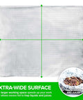 Pre Cut 12 Inch Heavy Duty Aluminum Foil Wraps, extra-wide sheet, durable 13-ga foil, ideal for food service and deli use.