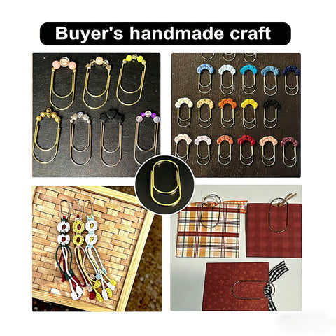 Crafts using Giant Gold Paper Clips Pack 50mm Jumbo 1.97 Inch, 50 Count, Smooth Finish Steel Wire Clips in various designs