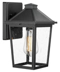 Two Pack Outdoor Wall Lanterns With Seeded Glass Industrial Matte Black Sconce Lights For Front Porch Weatherproof