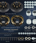 Youxmoto trailer drum brake kit with two 12x2 in, 8-hole drums for 6.5 in bolt circle