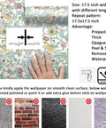 Classic William Morris Style Peel And Stick Wallpaper Removable Self Adhesive Vinyl Roll With Trim Grid For Zero Hassle Home Flip No Drama Waterproof Contact Paper, showing floral design with hand for size reference.
