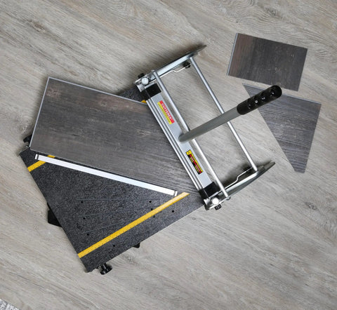 13 Inch 360 Degree Vinyl Floor Cutter for VCT LVT PVC Rubber Floors and Vinyl Plank, cuts vinyl plank on textured surface