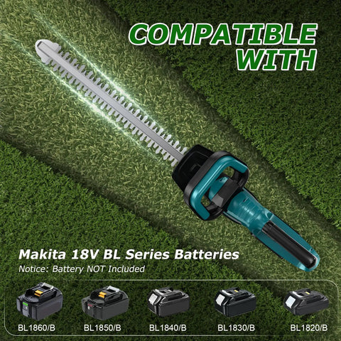 Cordless Hedge Trimmer With 20 Inch Dual Action Blade For Easy Shrub Pruning Works With 18V Battery Packs No Cord Lightweight Yet Powerful