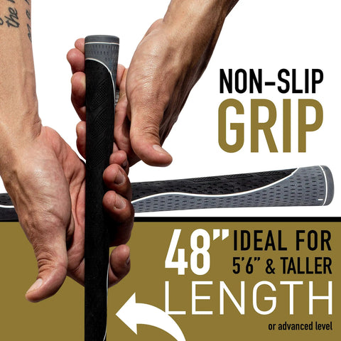 Golf Swing Tempo Trainer Warm Up Tool 48 Inch with non-slip grip for consistent rhythm, balance, and weight transfer
