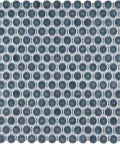 Storm Grey Penny Round Porcelain Tile Mesh Mounted Mosaic For Floor And Wall 11.88 By 12.63 Inches Glossy Finish With Subtle Tone