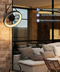 20 Inch Wall Mount Fan With Light And Dimmable 3CCT LED 6 Speeds Smart Remote And App Control Plug In Ceiling Or Wall Mount