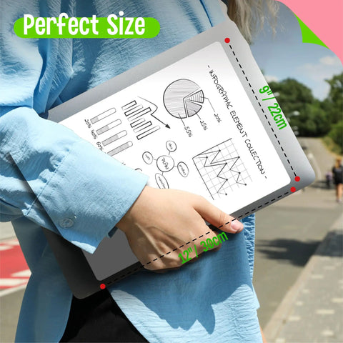 Person holding Eight Pack Small Whiteboards Set With Double Sided Dry Erase Surfaces 12 By 9 Inches Perfect For Office Classroom Home Study Writing Drawing Math Practice Erasable Writable Portable Notes For Quick Lists And Brain Dumps