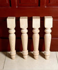 Unfinished Rubber Wood Farmhouse Table Legs Set Of 4 16 Inch Dining Table Supports Easy To Paint Any Color You Want Durable Furniture Feet