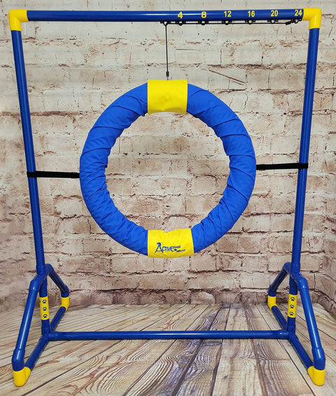 Endurance Agility Tire Jump for Dogs With Lightweight PVC Frame for Indoor or Outdoor Training Standard Tire Included