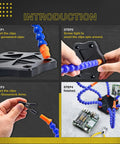 Assembly instructions for Six Arm Third Hand Soldering Station With Non Slip Aluminum Base Rotatable Octopus Style Helping Arms