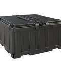 Tough As Nails Dual Group 8D Battery Box With Easy Install Mounts And Massive Cable Openings For Marine Rv Campers And Work Trucks That Will Take A Daily Beating, black rotomolded storage.
