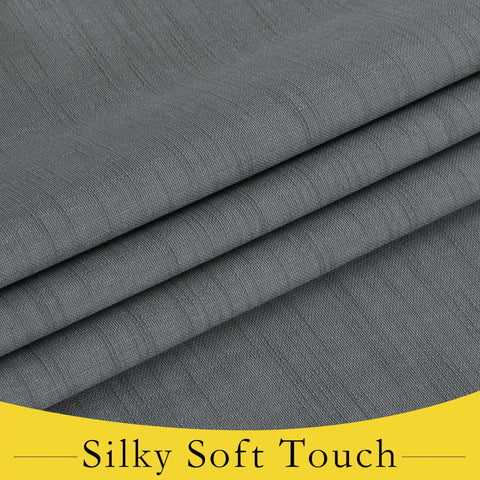 100 Percent Blackout French Door Curtains For Privacy In Living Room And Bedroom, Light Gray 26 By 72 Inch fabric texture