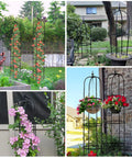Adjustable 6.2Ft Garden Trellis for Climbing Plants and Vines Rustproof Metal Plant Support for Flowers in Garden