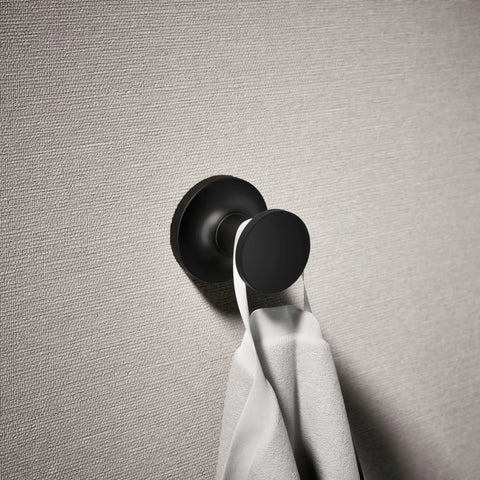 Purist 24 Inch Double Towel Bar In Matte Black With Solid Brass Construction And Corrosion Resistant Finish For A Sleek Modern Minimalist Bath Upgrade Coordinates With Purist Collection