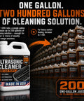 Pro Grade Ultrasonic Gun Cleaner Solution That Hits Different On Stubborn Carbon And Gun Oil With Zero Hard Scrubbing One Concentrated Gallon Mixes Straight Into Two Hundred Ready To Shoot Parts Usa Made showcased with jugs.