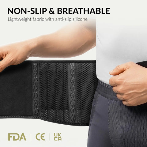 Back Support Belt For Lower Back Pain Relief With Breathable Lumbar Wrap And Dual Adjustable Straps For Men And Women All Day Comfort