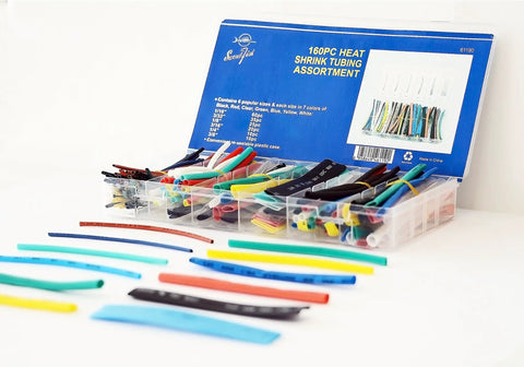 Rainbow Heat Shrink Wire Wrap Tubing Kit With 7 Colors And 6 Sizes One Sixteenth To Three Eighths Inch Four Inch Length Two To One Shrink Ratio