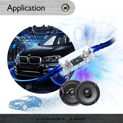 Nickel Plated 300 Amp ANL Fuse 5 Pack For Auto Electrical Systems showcasing car and audio components