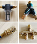 3/4 Inch Brass Garden Hose Adapters Set, 4 Pack With Double Male And Double Female Couplers and Extra Washers