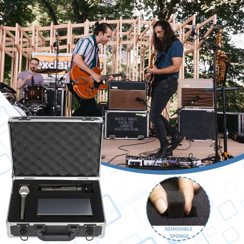 14 Inch Hard Shell Carrying Case Built Tough For Cameras Lenses Guns And Tech Featuring Impact Resistant Foam Insert and secure latches.