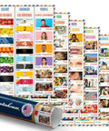 Five Poster Basic Spanish Vocabulary Set With Photos For Classrooms, colorful 12x18 inch, showing colors, numbers, people.